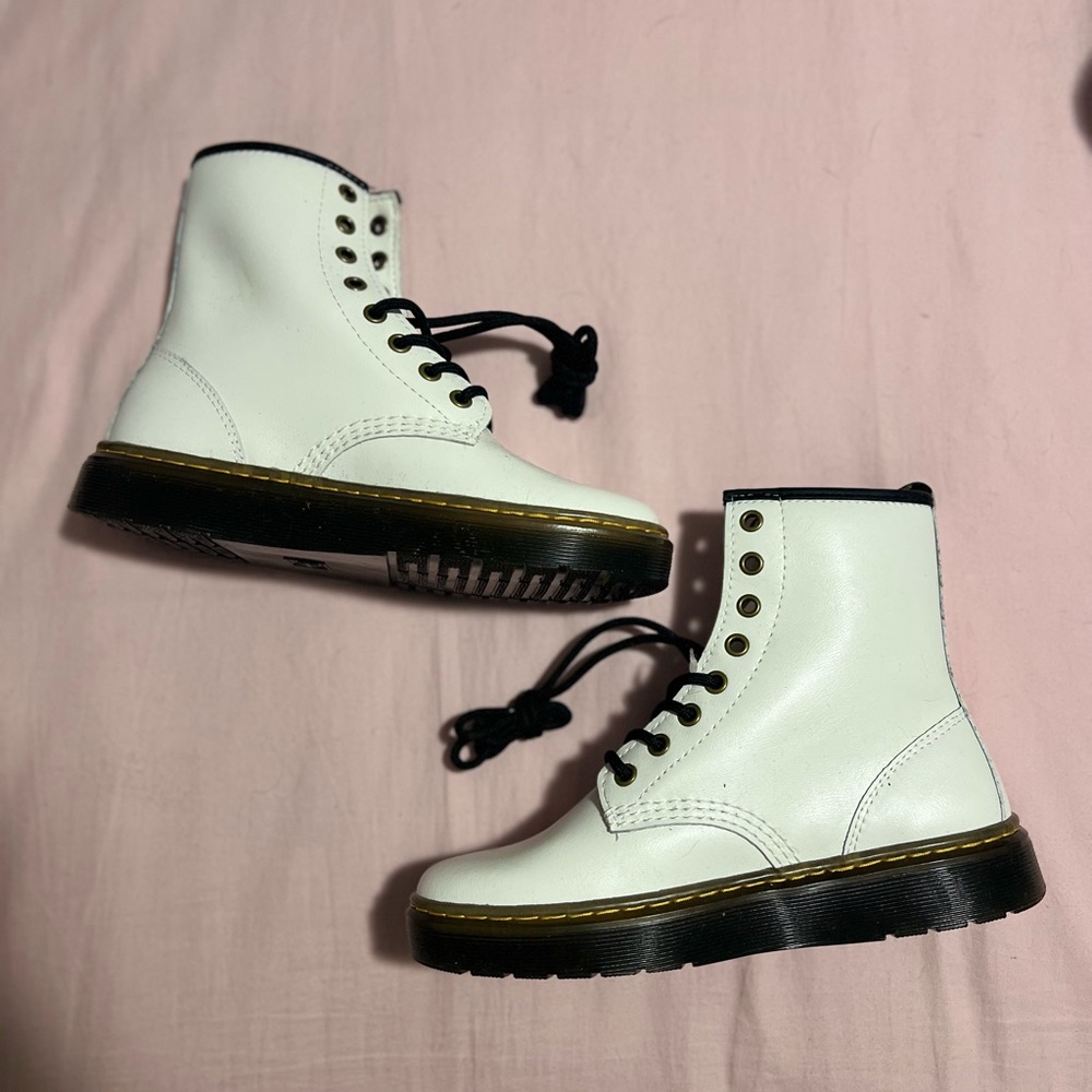 Dr. Martens White Combat Boots